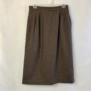 Vintage Derek Martin Lined Wool Plaid Womens Pencil Skirt / Sz 10